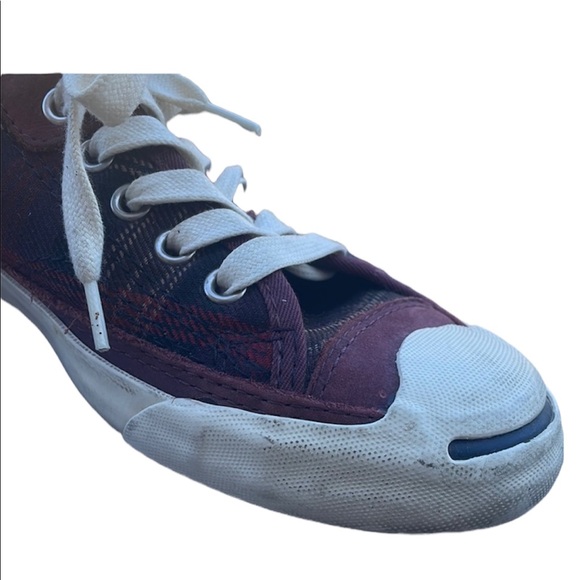 Converse Jack Purcell Plaid Checks Sneakers Mens Size 5 Womens 6.5 Unisex - Picture 6 of 13